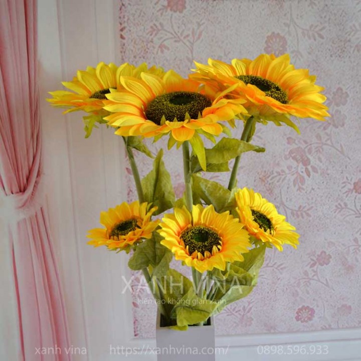 cây hoa hướng dương giả cao 130cm